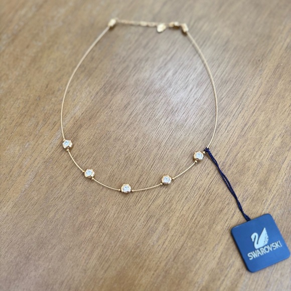 Swarovski Jewelry - Swarovski Wire Gold Necklace with crystals